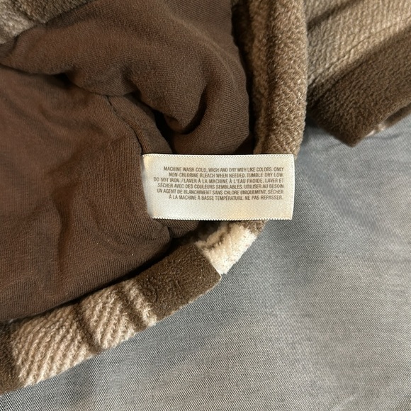 Old Navy brown plaid fleece jacket size 2T - Picture 3 of 5